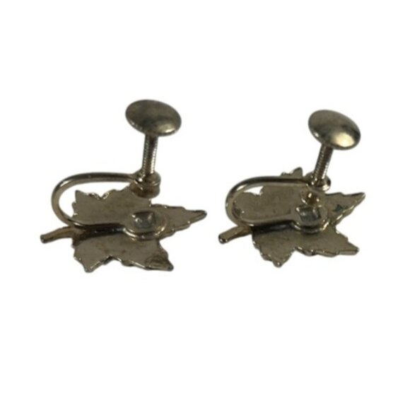 Vintage Niagara Falls Canada Maple Leaf Pin & Screw-Back Earrings Set Gold-Tone - Picture 6 of 8